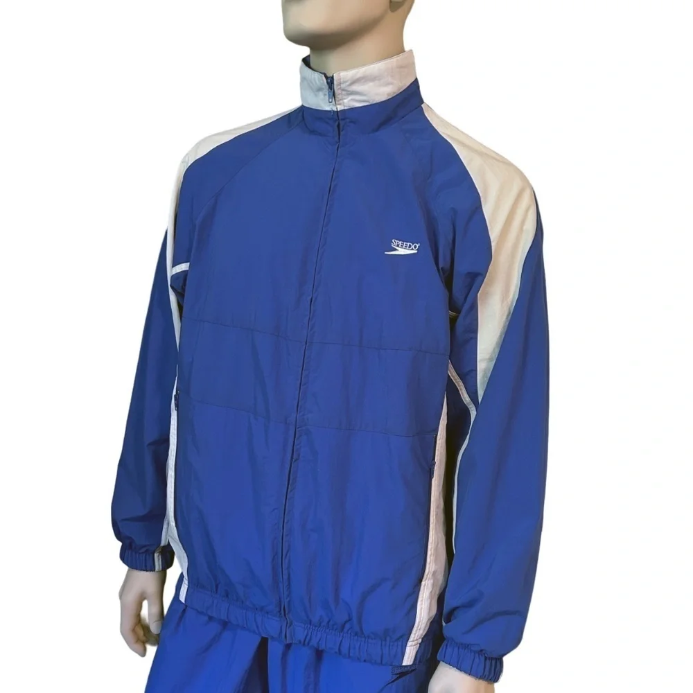 Vintage 90s Speedo Track Suit Fitness Nylon Jacket & Pants Old School NWT NOS - Picture 6 of 16